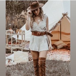 Spell Scorpio Cloth Romper in Bone